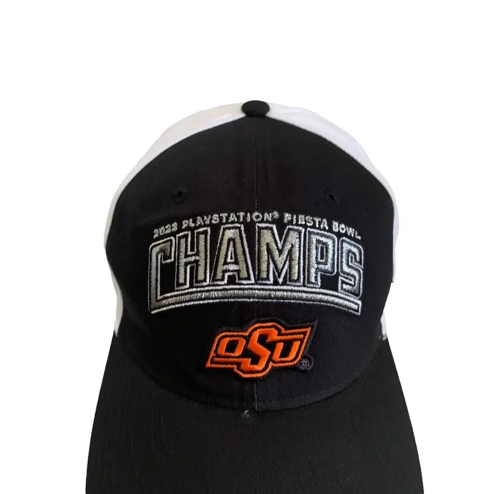 Nike 2022 PlayStation Fiesta Bowl Champs OSU Oklahoma State Snapback Cap Hat New